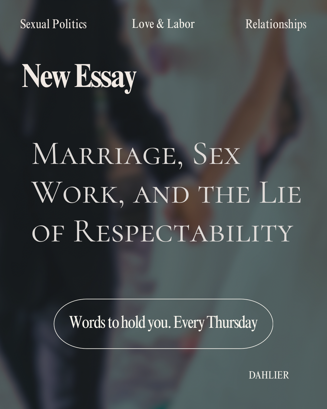 Marriage is Sex Work — It Just Has Better PR