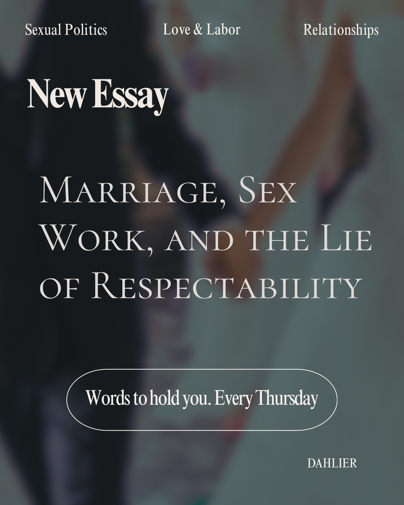 Marriage is Sex Work — It Just Has Better PR