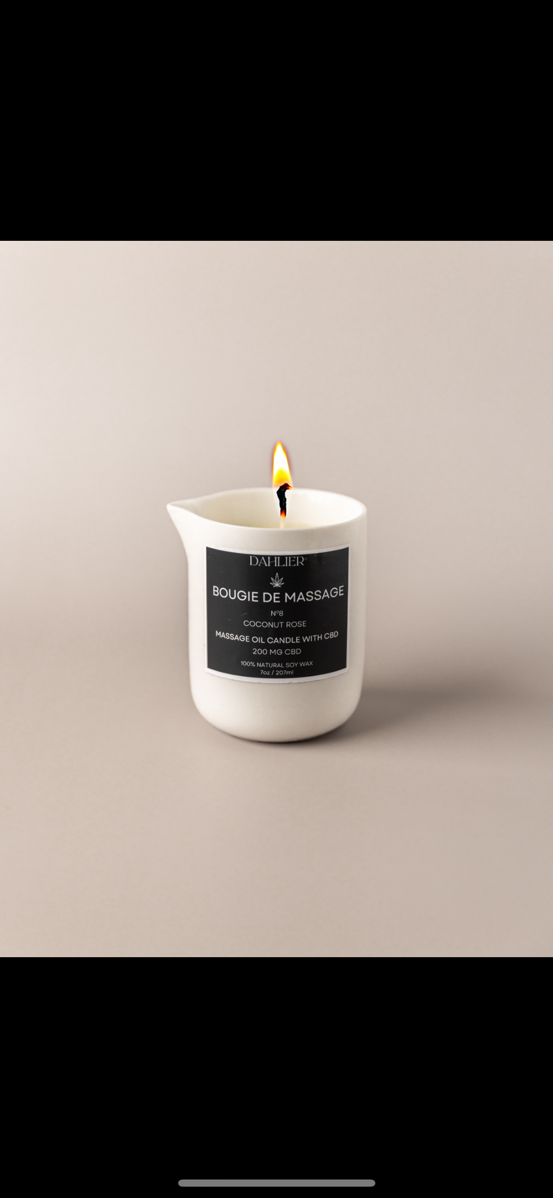 Dahlier Massage Oil Candle with CBD